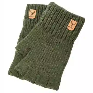 木林森 秋冬季针织半指 学生防寒加厚保暖 腈纶 绒线手套 男女同款情侣款