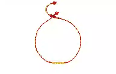 周六福 简约小金珠 黄金 一口价 脚链 女款