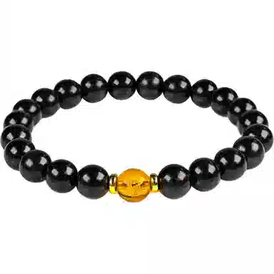 物㯖 五路财神财源滚滚多彩琉璃新中式国潮紫光檀诸事顺利招财进宝纳福转运珠百搭送礼平安好运檀木饰品 黑檀 木作手串 男女同款情侣款