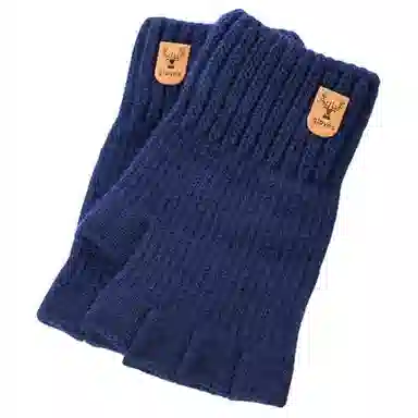 木林森 秋冬季针织半指 学生防寒加厚保暖 腈纶 绒线手套 男女同款情侣款