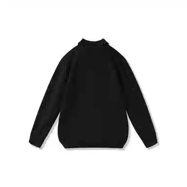 我是大卫 港风复古小众半拉链翻领设计感宽松套头针织衫 男女同款