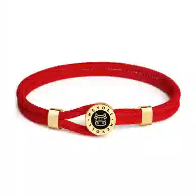 灰鱼 十二生肖红绳原创小众设计新中式国潮风蛇年本命年简约高级感轻奢复古个性手工编织绳编制手绳叠戴好运 合金 手链 男女同款情侣款