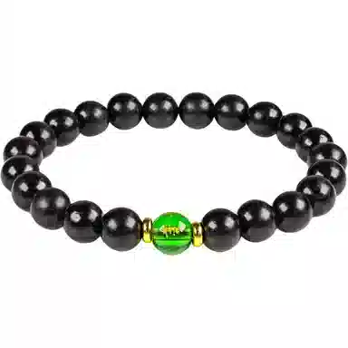 物㯖 五路财神财源滚滚多彩琉璃新中式国潮紫光檀诸事顺利招财进宝纳福转运珠百搭送礼平安好运檀木饰品 黑檀 木作手串 男女同款情侣款