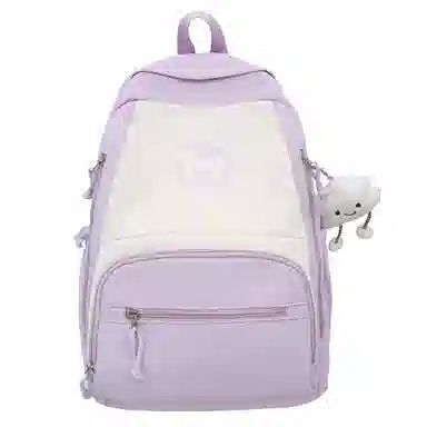 垣途者 休闲简约日常通勤时尚百搭 尼龙 双肩包 女款 黑色红色灰色紫色白色