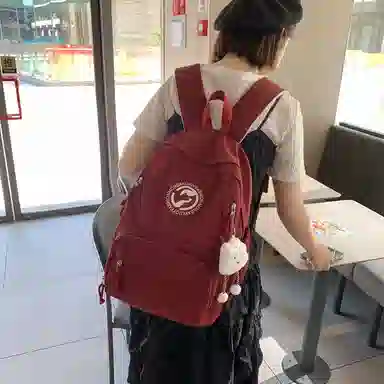 垣途者 休闲简约日常通勤时尚百搭 尼龙 双肩包 女款 黑色红色灰色紫色白色