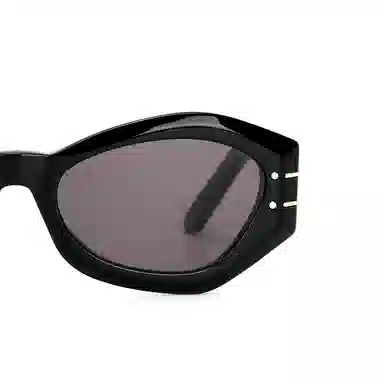 DIOR SIGNATURE B1U Oval Sunglasses Black