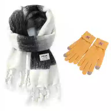 匹克 冬日保暖氛围感软到治愈组合 聚酯纤维 绒线围巾 男女同款情侣款