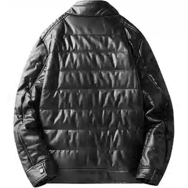 厚款加绒防风保暖纯色割圈绒长袖休闲基础皮棉衣皮衣 男女同款