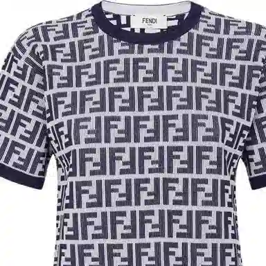 FENDI Navy Blue Cotton Jumper