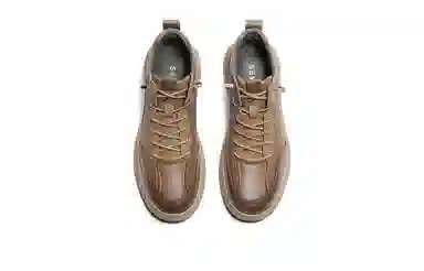 森达 牛皮革 复古平通勤百搭舒适 防滑 中帮 生活休闲鞋 男款