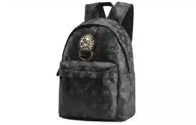 Chusan Vintage Embroidered Black Lion Backpack