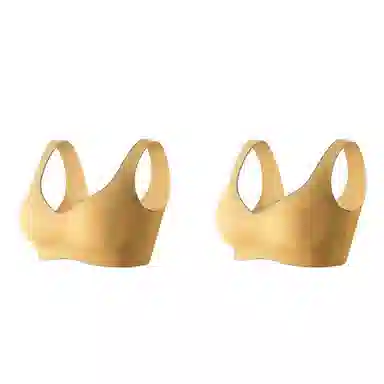 棉基因 亲肤无痕聚拢无钢圈收副乳背心式文胸 女款 组合装