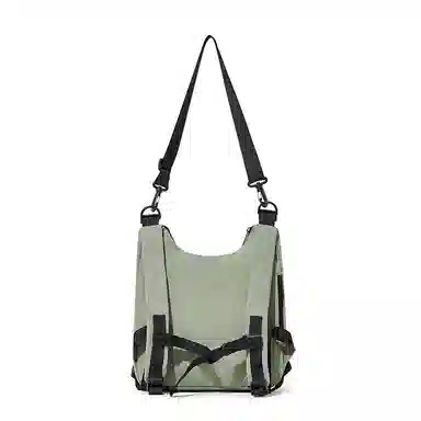 波斯丹顿 潮牌个性轻便 织物 登山包斜挎单肩包 中号 男女同款情侣款 绿色