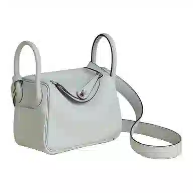 HERMES Lindy II mini Clemence 08 Bleu Pale
