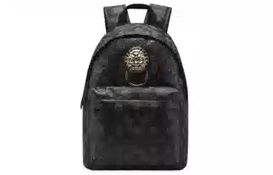 Chusan Vintage Embroidered Black Lion Backpack