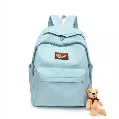 垣途者 书包女学生日系休闲简约日常通勤时尚百搭 防水面料 双肩包 女款 白色粉色黄色蓝色绿色