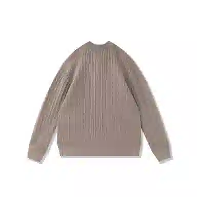 我是大卫 小众高级感韩系纯色设计感宽松套头炸街针织衫 男女同款