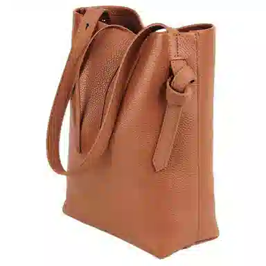 YOCAMU Vintage Leather Shoulder Bag Medium Black Brown