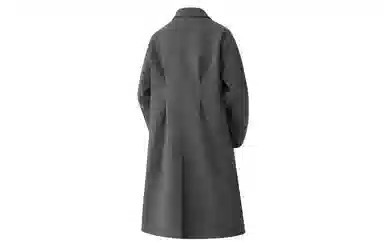 大卫贝肯 简约复古休闲英伦风街头基础百搭经典款韩版宽松百搭褶皱设计感长款过膝呢子翻领保暖大衣 男女同款