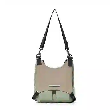 波斯丹顿 潮牌个性轻便 织物 登山包斜挎单肩包 中号 男女同款情侣款 绿色