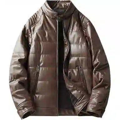 厚款加绒防风保暖纯色割圈绒长袖休闲基础皮棉衣皮衣 男女同款