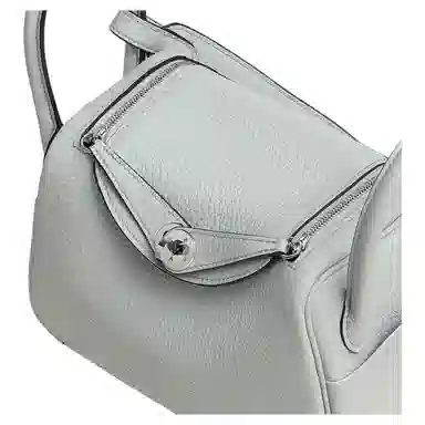 HERMES Lindy II mini Clemence 08 Bleu Pale