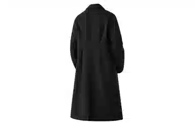 大卫贝肯 简约复古休闲英伦风街头基础百搭经典款韩版宽松百搭褶皱设计感长款过膝呢子翻领保暖大衣 男女同款