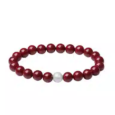 幸囍礼 【一物一证 高品质】足银“朱”事顺利 好运转运珠  本命年国潮国风前程似锦 朱砂 手串 男女同款情侣款