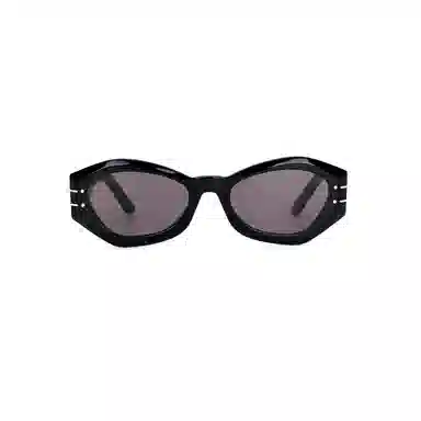 DIOR SIGNATURE B1U Oval Sunglasses Black