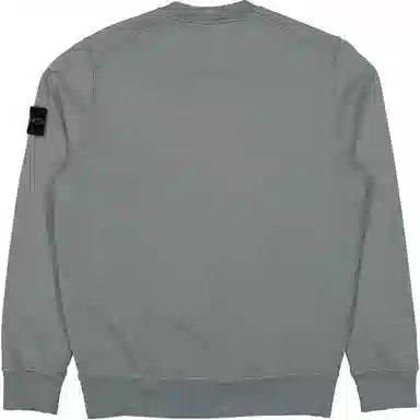 Stone Island Logo Patch Crewneck Sweatshirt Grey Green