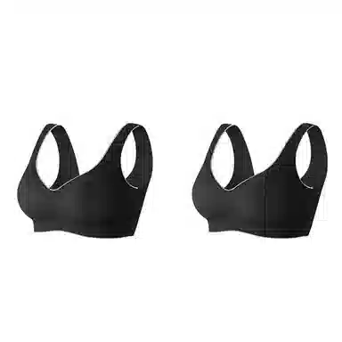 棉基因 亲肤无痕聚拢无钢圈收副乳背心式文胸 女款 组合装