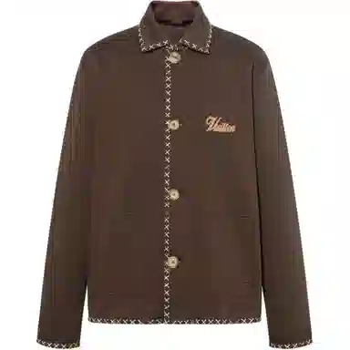 LOUIS VUITTON x Tyler SS24 Embroidered Jacket Chocolate