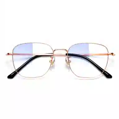 【联系客服可选度数】 苍木优品 感光变色抗疲劳眼镜近视可定制近视镜片超轻纯钛平光镜 合金钛 不规则形 光学镜架 男女同款情侣款