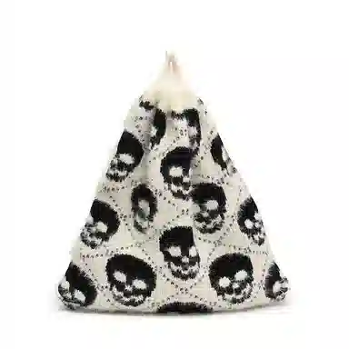 垣途者 小众个性简约百搭 毛绒 双肩包 女款 多个骷髅/单个大骷髅