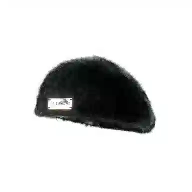 祎步康 保暖  反戴 复古百搭两用前 进帽纯色 兔毛 贝雷帽 女款