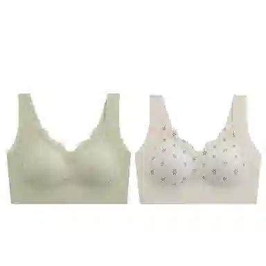 俞兆林 不空杯无钢圈收副乳上托聚拢防下垂无痕薄款纯色文胸 女款 组合装