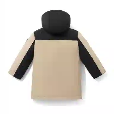 青蛙王子 时尚洋气连帽落肩拼色长袖羽绒服 青少年