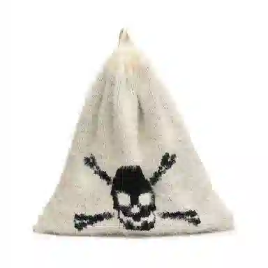 垣途者 小众个性简约百搭 毛绒 双肩包 女款 多个骷髅/单个大骷髅