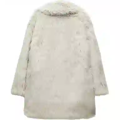 ZARA Lapel Long Sleeve Coat Natural