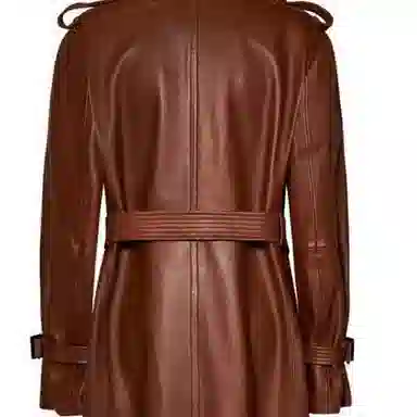 MaxMara Double-Breasted Belted Coat Brown