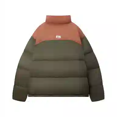 江南先生 美式复古立领拼接面包服羽绒服 男女同款