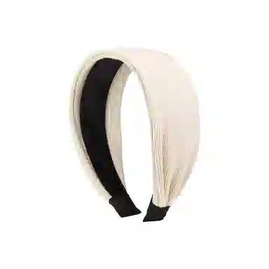 芒果饰品 韩系老钱风纯色宽边时尚简约高颅顶洗脸头箍高级感发带 针织 发箍 女款