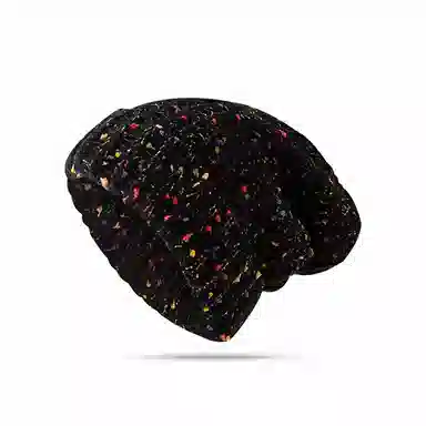 雅鹿优选 秋冬百搭毛线帽子女生大头围显脸小堆堆帽彩虹混色保暖针织套头冷帽绒线帽 涤纶 绒线帽 女款