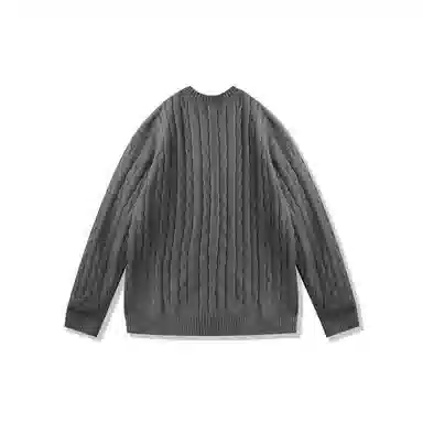 我是大卫 韩系慵懒纯色休闲简约百搭针织衫 男女同款