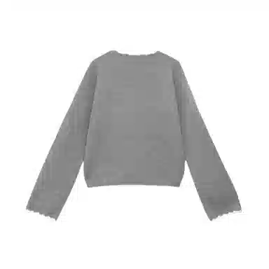 Bodafei Ribbed Knit Top Gray