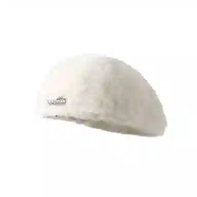 祎步康 保暖  反戴 复古百搭两用前 进帽纯色 兔毛 贝雷帽 女款