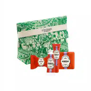 欧舒丹 圣诞限定乳木果润唇膏护肤套装 补水滋润 四件套+化妆袋
