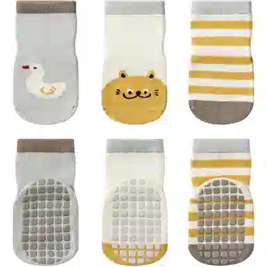 十月结晶 柔软百搭可爱防滑袜子婴幼童