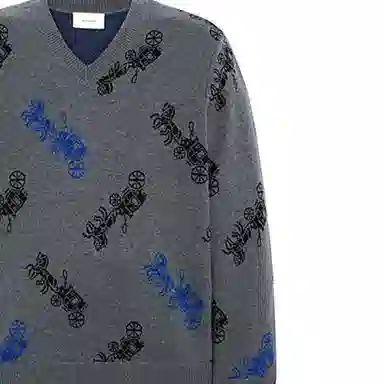 COACH V-Neck Sweater Grey