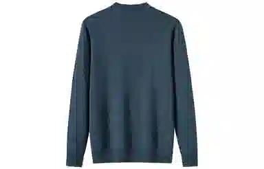 恒源祥 厚款半高领纯色针织毛衣 男款